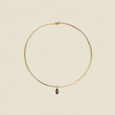 Ember Collar Necklace with Marquise Charm