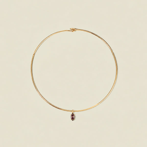 Ember Collar Necklace with Marquise Charm