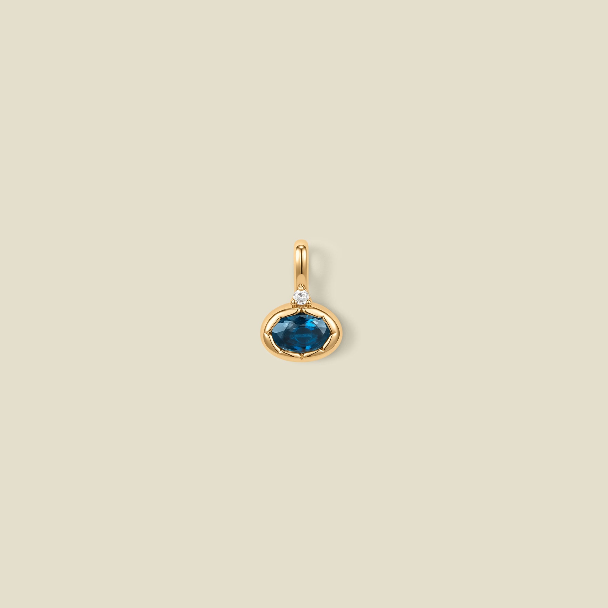 September Oval Birthstone Charm