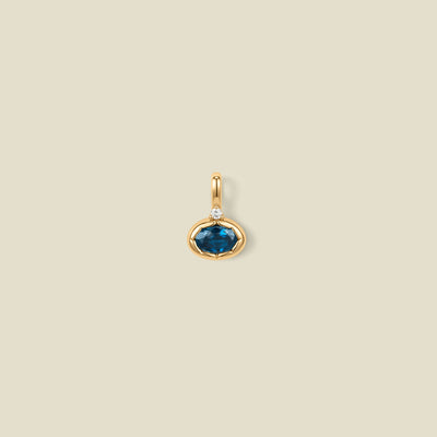 September Oval Birthstone Charm