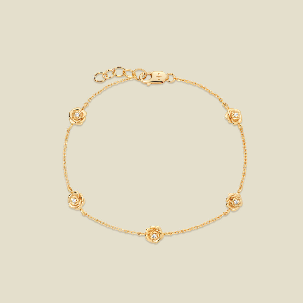 September CZ Birth Flower Station Bracelet