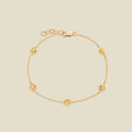 September CZ Birth Flower Station Bracelet