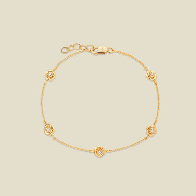 September CZ Birth Flower Station Bracelet