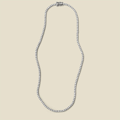 CZ Prong-Set Tennis Necklace
