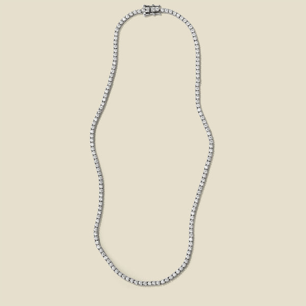 CZ Prong-Set Tennis Necklace