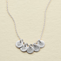 Mini Birth Flower Stacker Necklace | 1/4" Disc