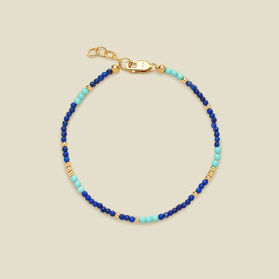 Turquoise and Lapis Beaded Bracelet | Final Sale