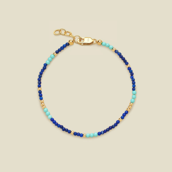Turquoise and Lapis Beaded Bracelet | Final Sale