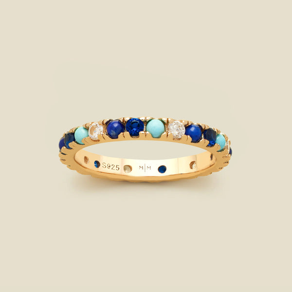 Turquoise and Lapis Eternity Ring | Final Sale