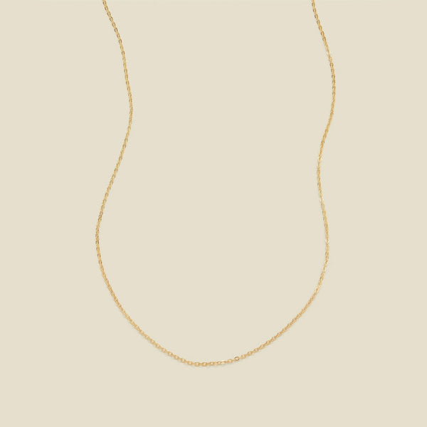Adjustable Flat Cable Chain Gold Filled / 1.2mm / 13"-15" Necklace