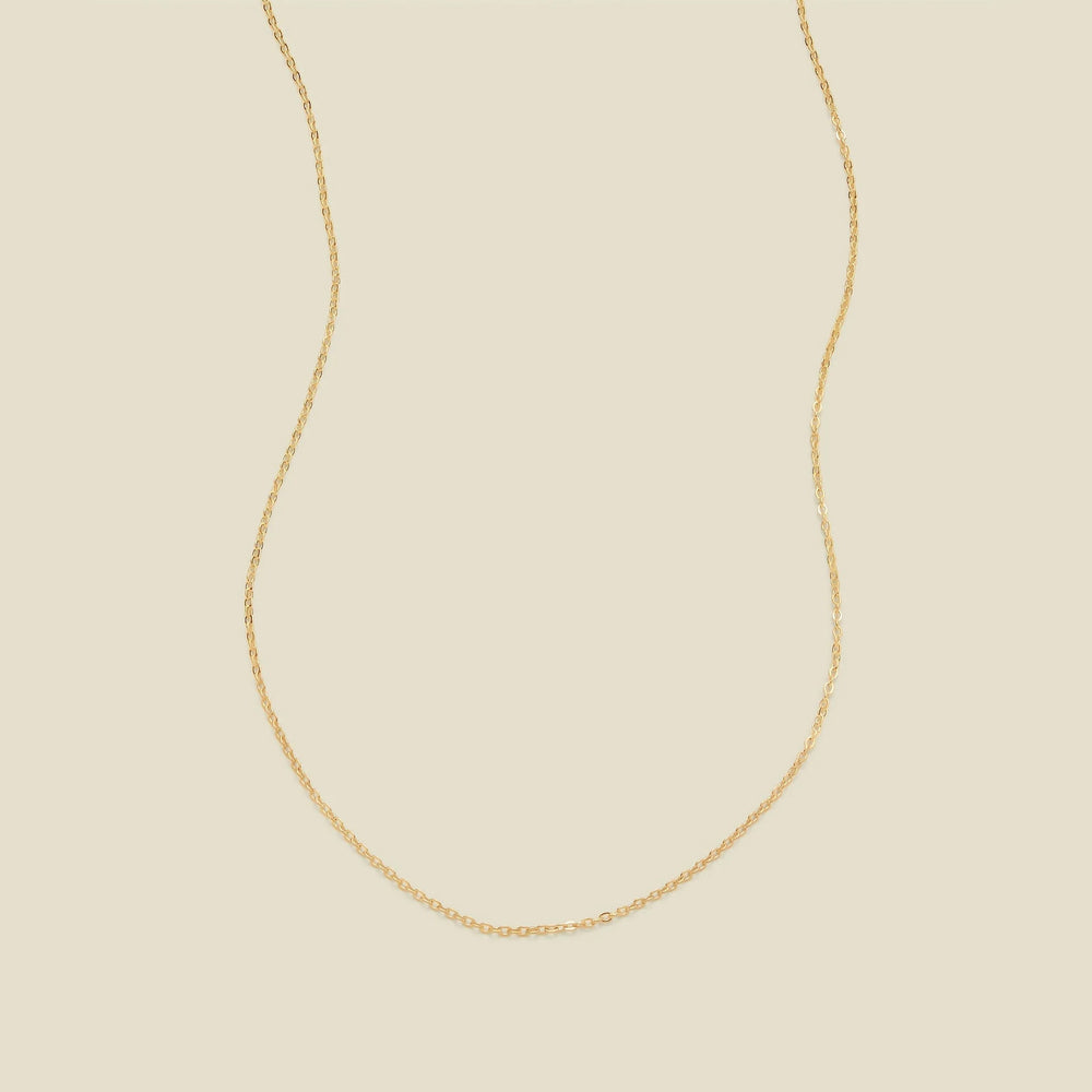 Adjustable Flat Cable Chain Gold Filled / 1.2mm / 13"-15" Necklace