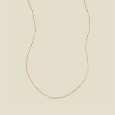 Adjustable Flat Cable Chain Rose Gold Filled / 1.2mm / 16"-18" Necklace