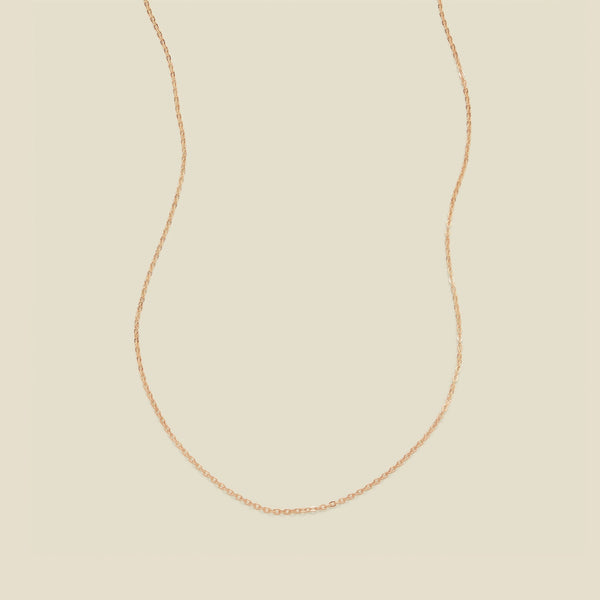 Adjustable Flat Cable Chain Rose Gold Filled / 1.2mm / 16"-18" Necklace