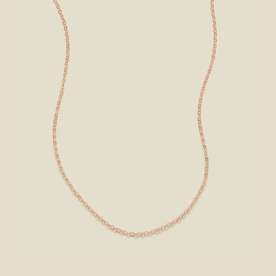 Adjustable Flat Cable Chain Rose Gold Filled / 1.2mm / 20"-22" Necklace