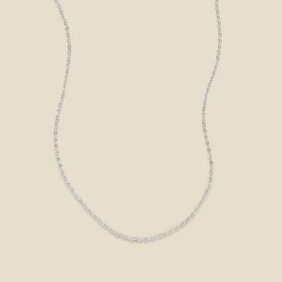 Adjustable Flat Cable Chain Silver / 1.8mm / 13"-15" Necklace