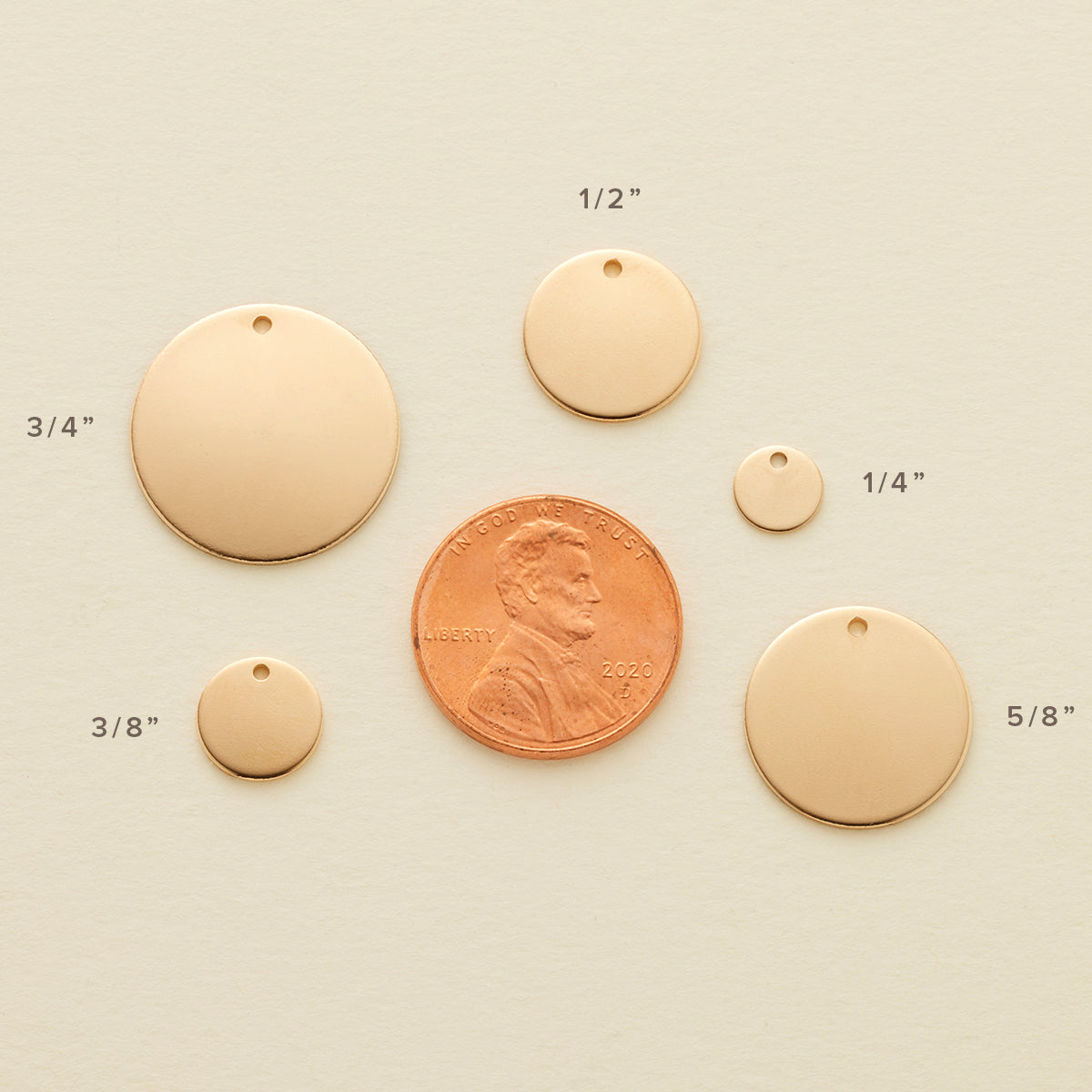Made By Mary Mini Zola Disc Necklace | Hand Stamped,Always Center