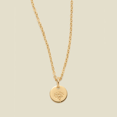 April Birth Flower Necklace Gold Filled / 1/4" / 16"-18" Necklace