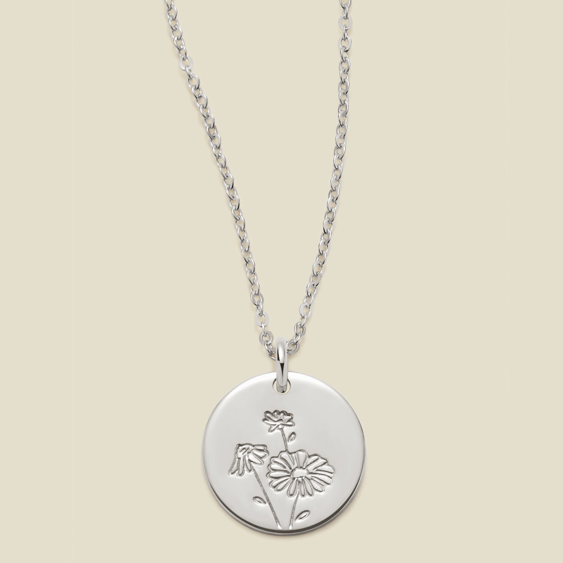 April Birth Flower Necklace | Gold, Rose Gold, Silver | Birth