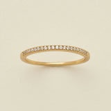 April Birthstone Stacking Ring Gold Vermeil / 5 Ring