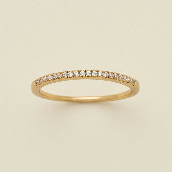 April Birthstone Stacking Ring Gold Vermeil / 5 Ring