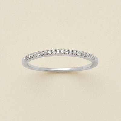 April Birthstone Stacking Ring Silver / 5 Ring