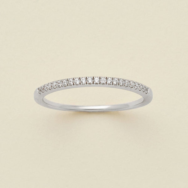 April Birthstone Stacking Ring Silver / 5 Ring