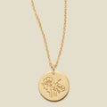 August Birth Flower Necklace Gold Filled / 1/2" / 16"-18" Necklace