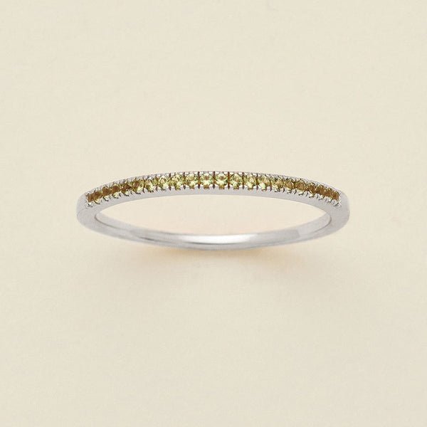 August Birthstone Stacking Ring Silver / 5 Ring