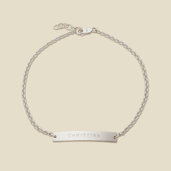 Bar Bracelet Silver / 1.25" / 6" Bracelet
