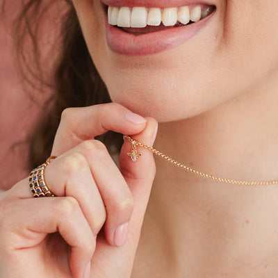 Bee Gemstone Charm Gold Vermeil Add Ons