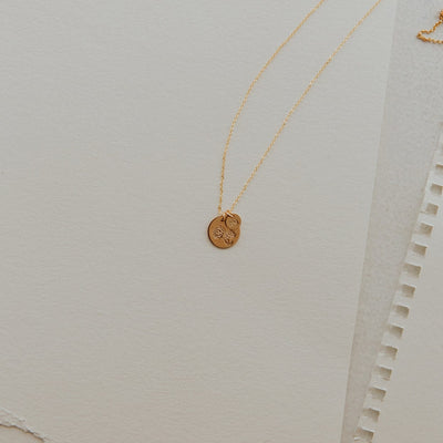 Big & Little Blooms Necklace | 1/2" & 1/4" Disc Necklace