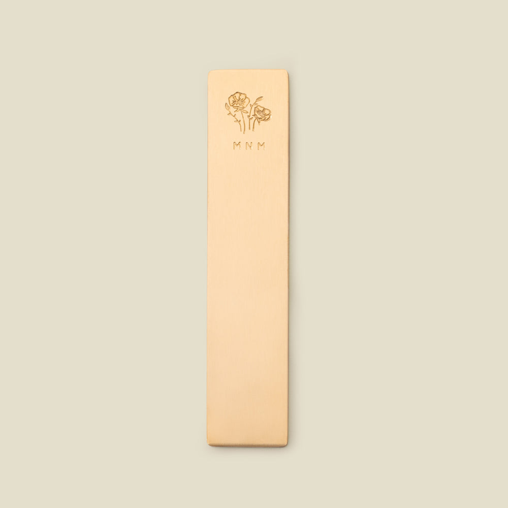 Birth Flower Bookmark Brass Accessories