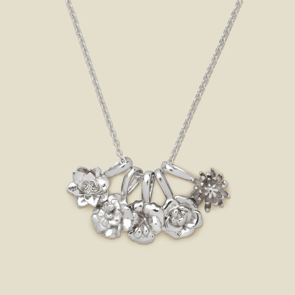 Birth Flower Charm Stacker Necklace Necklace