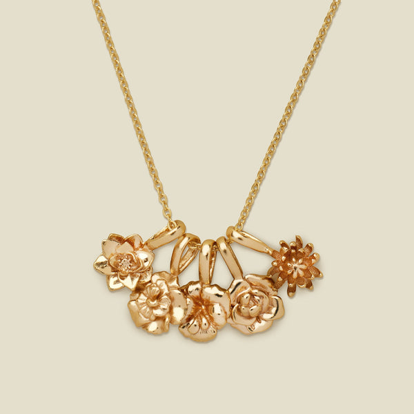 Birth Flower Charm Stacker Necklace Necklace