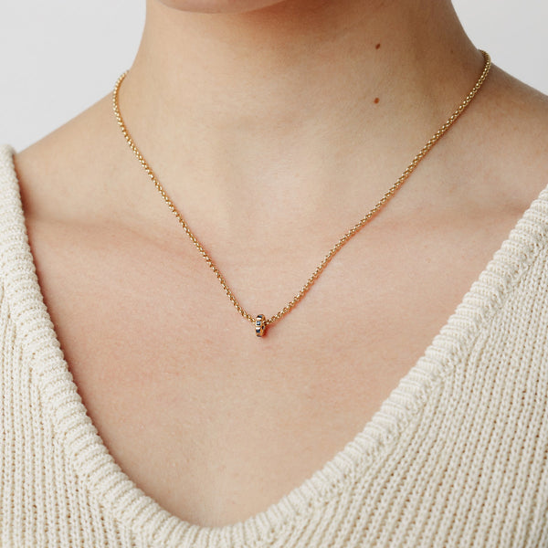 Birthstone Spacer Charm Stacker Necklace Necklace