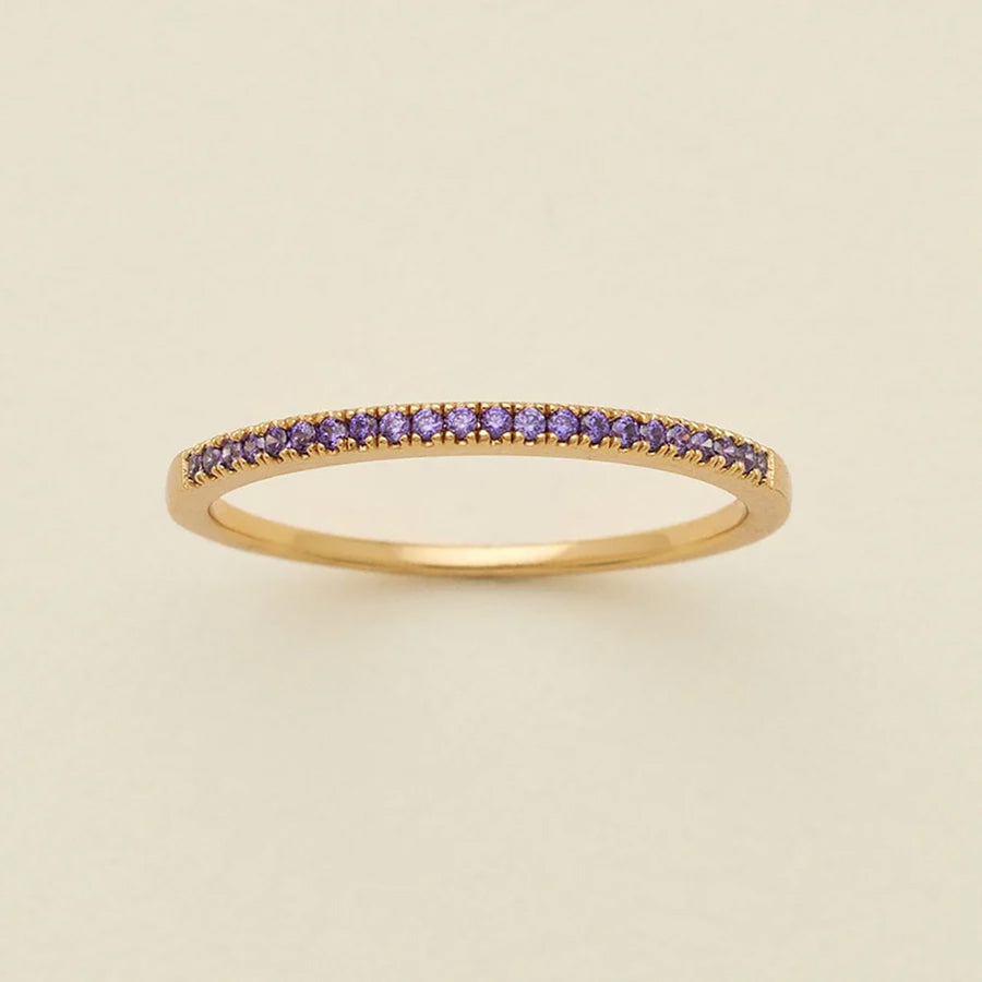 February Birthstone Stacking Ring