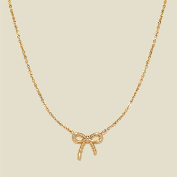 Bow Necklace Gold Vermeil Necklace