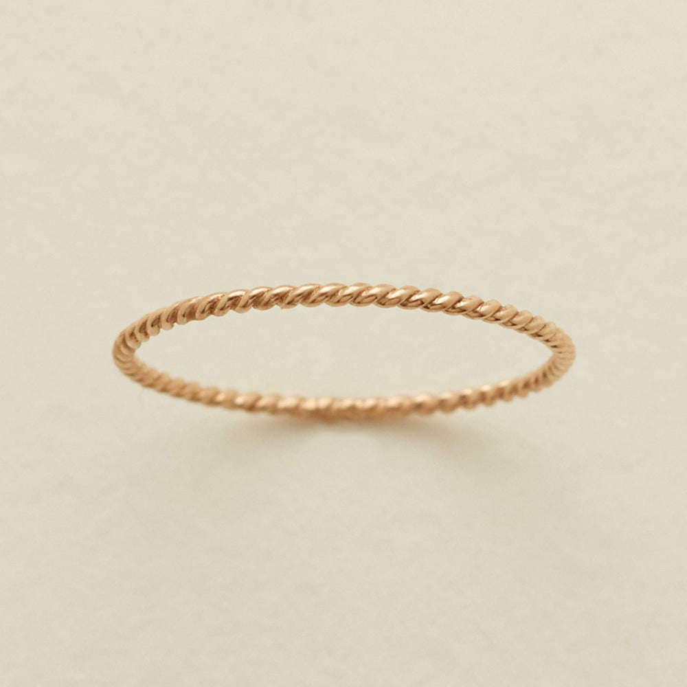 Braided Stacking Ring Gold Filled / 5 Ring