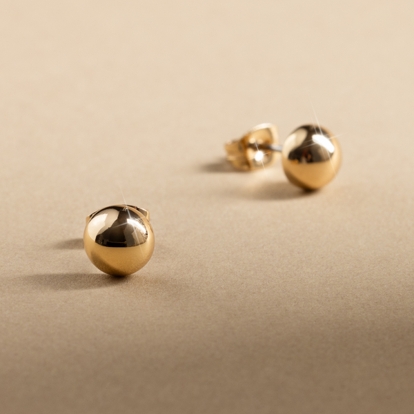 Sol Button Stud Earrings | Final Sale