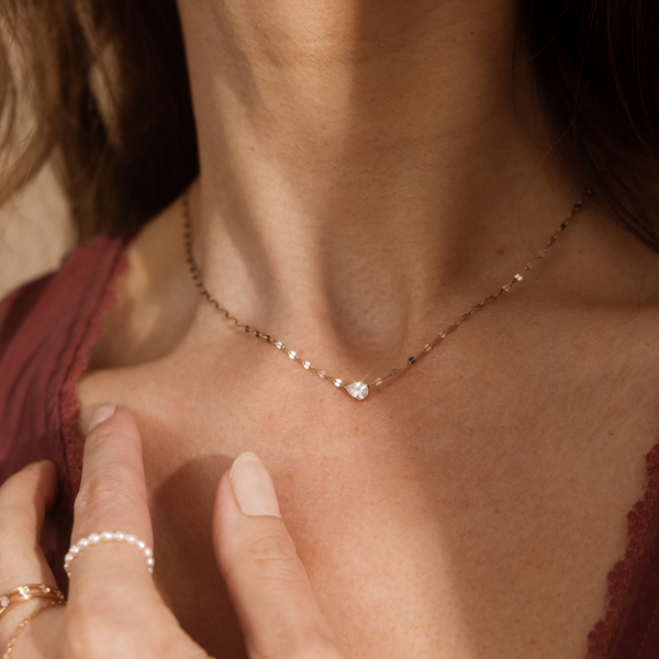 Dew Drop Solitaire Necklace