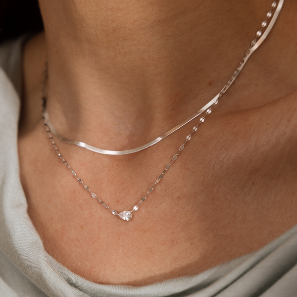 Dew Drop Solitaire Necklace