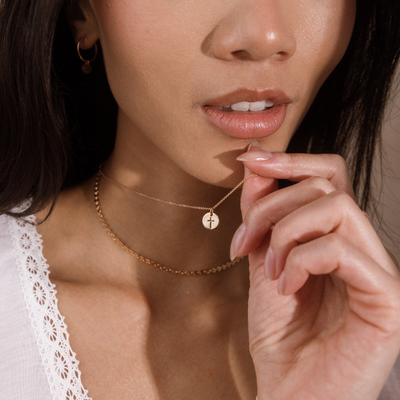 Cross Disc Necklace