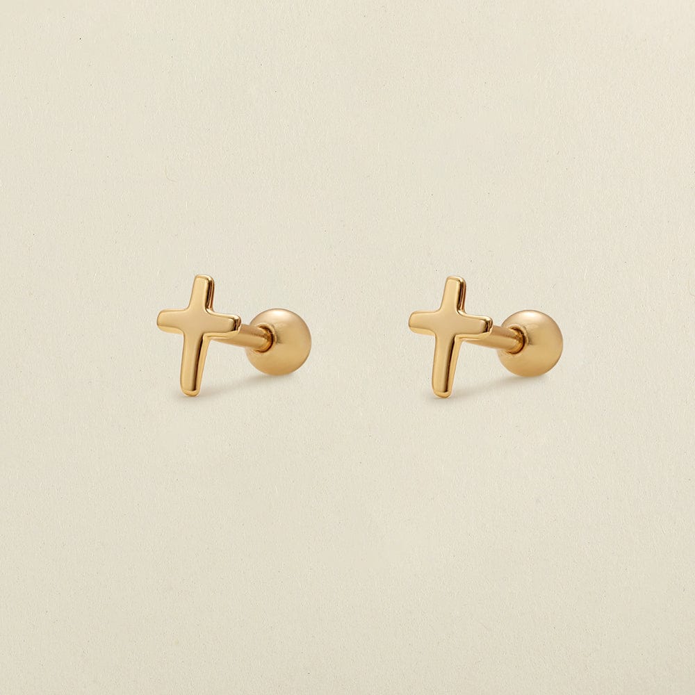 Cross Stud Earrings | Live in Stud Collection - Easy to Style
