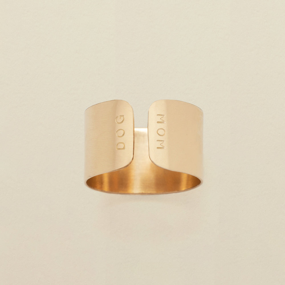 Custom Luster Cigar Band Ring Gold Filled / 5 Ring