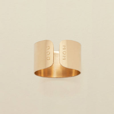 Custom Luster Cigar Band Ring Gold Filled / 5 Ring