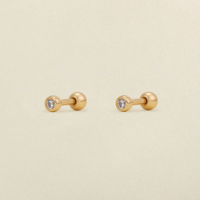CZ Bezel Stud Earrings Earring