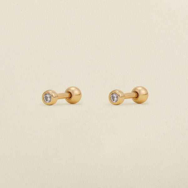 CZ Bezel Stud Earrings Earring