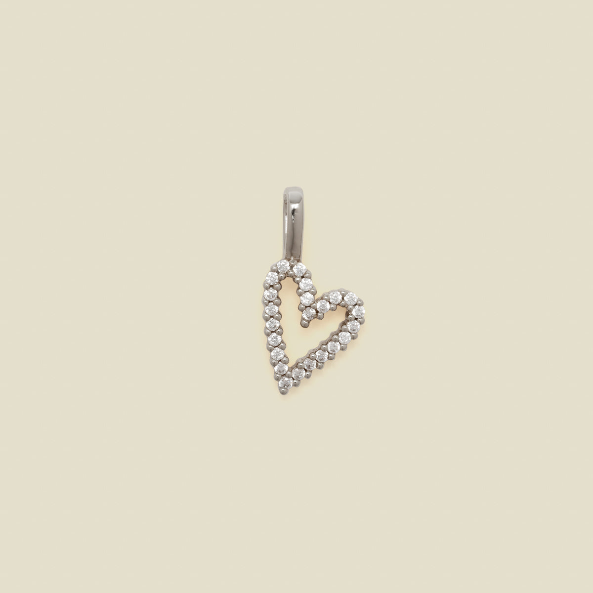 CZ Heart Charm – Made By Mary