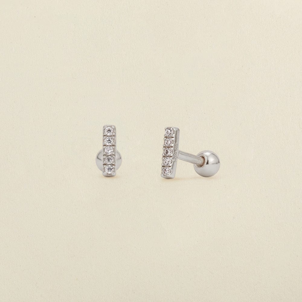 CZ Mini Bar Stud Earrings Final Sale