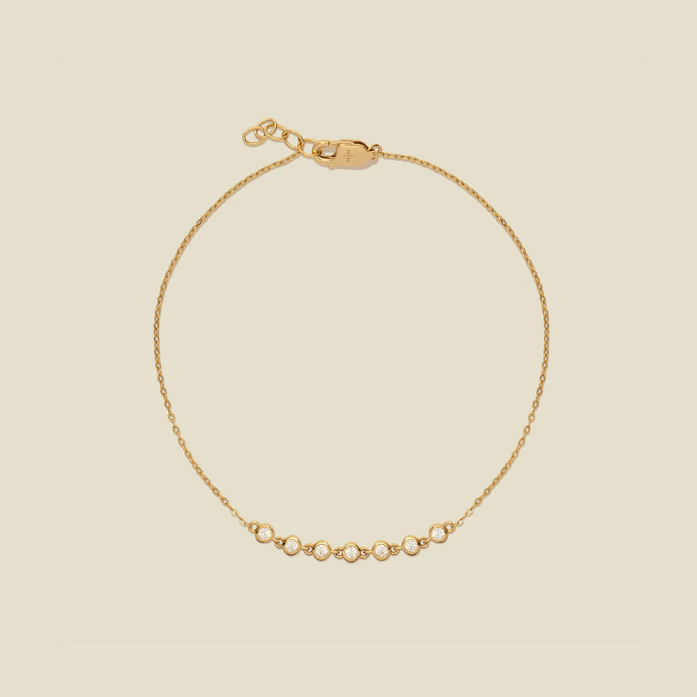 CZ Poppy Bracelet Gold Vermeil / 6" Bracelet